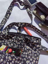 Load image into Gallery viewer, Black Floral Tote Bag